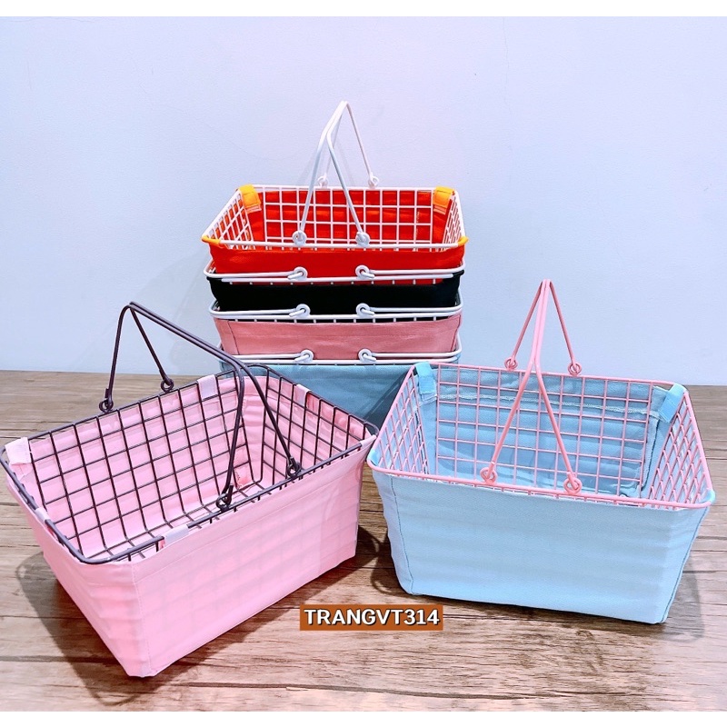 Rổ sắt, giỏ siêu thị đựng đồ size 28cm / 36cm