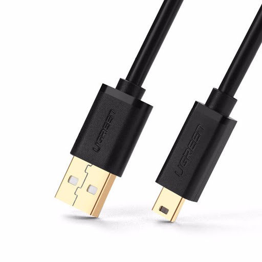 Cáp USB 2.0 to USB Mini 3m mạ vàng Ugreen 10386 Hàng chính hãng