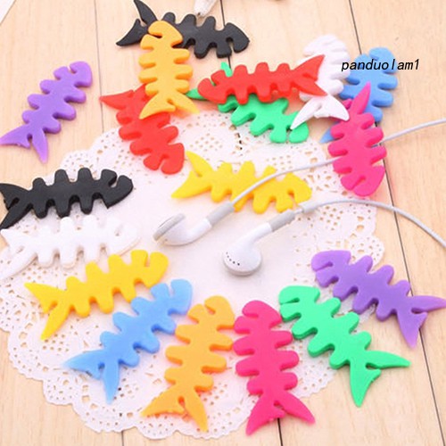 Pandu Dụng Cụ Quấn Dây Cáp Bằng Silicon Hình Xương Cá Tiện Dụng