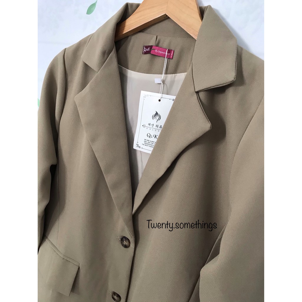 ÁO BLAZER NÂU TÂY HÀN QUỐC 2 LỚP (ảnh thật/sẵn/video) | BigBuy360 - bigbuy360.vn