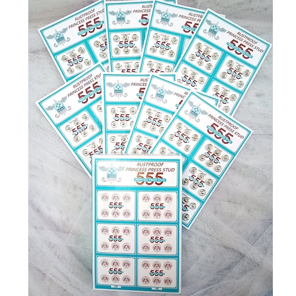 SET 8 VỈ KHUY BẤM NÚT BÓP 555 (1 HỘP)