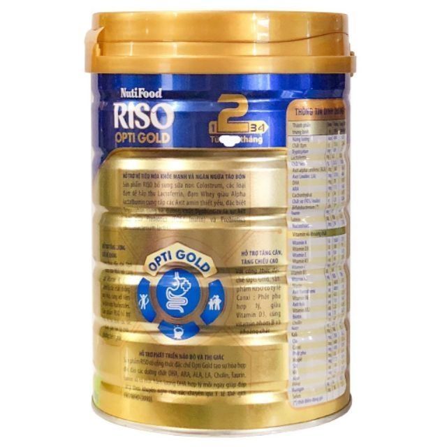 Sữa bột Riso Opti Gold 1 & 2 850g