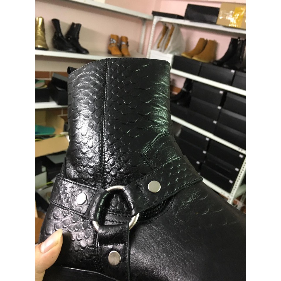 Harness Boot Leather Python