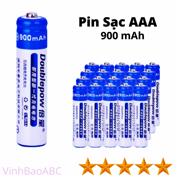 Bộ 4 Viên Pin Tiểu Sạc Doublepow AAA 900mAh