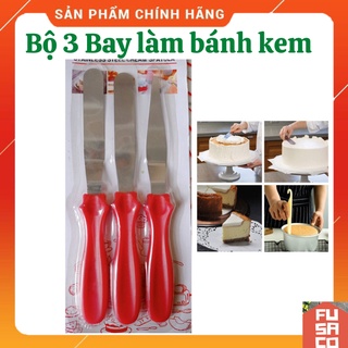 Combo Bộ 3 Bay chà láng bánh kem/Dụng Cụ Làm Bánh Kem Tiện Dụng