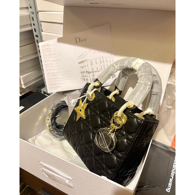 TÚI XÁCH NƯ KIÊM ĐEO CHÉO KÈM Ô TRÁM DIOR LADY DA MỊN SIZE 21 DA THẬT FULLBOX HÀNG VIP SMANO