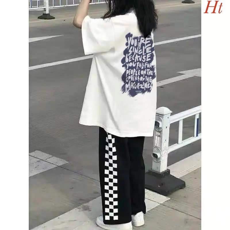 Bộ áo Single quần sọc caro H2B878