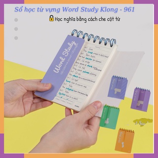 Sổ tay học từ vựng Klong Word Study khổ A6 120 trang bìa màu pastel siêu cute-916