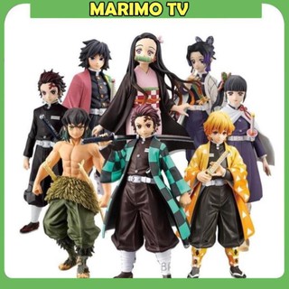 Mô Hình Thanh Gươm Diệt Quỷ  Tanjirou , Nezuko , Zenitsu , Inosuke , Giyuu , Shinobu , Kanao [MARIMO]