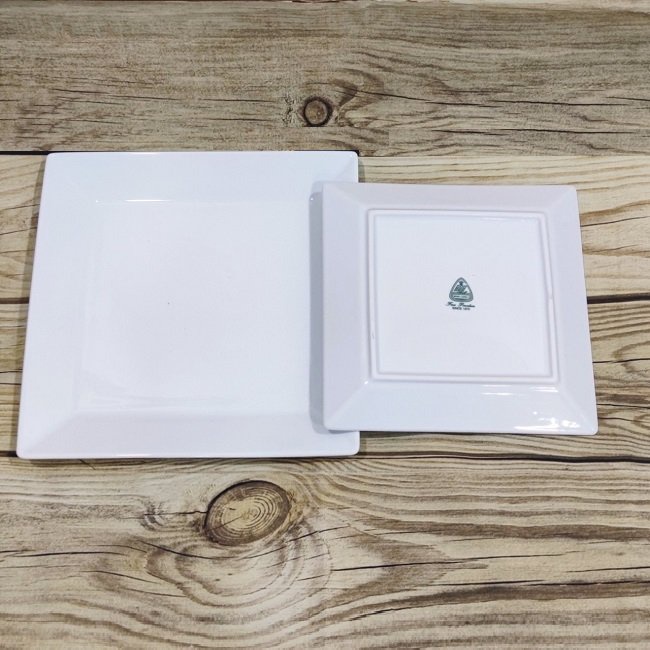 Dĩa sứ trẹt vuông Minh Long - dĩa vuông sứ Minh Long