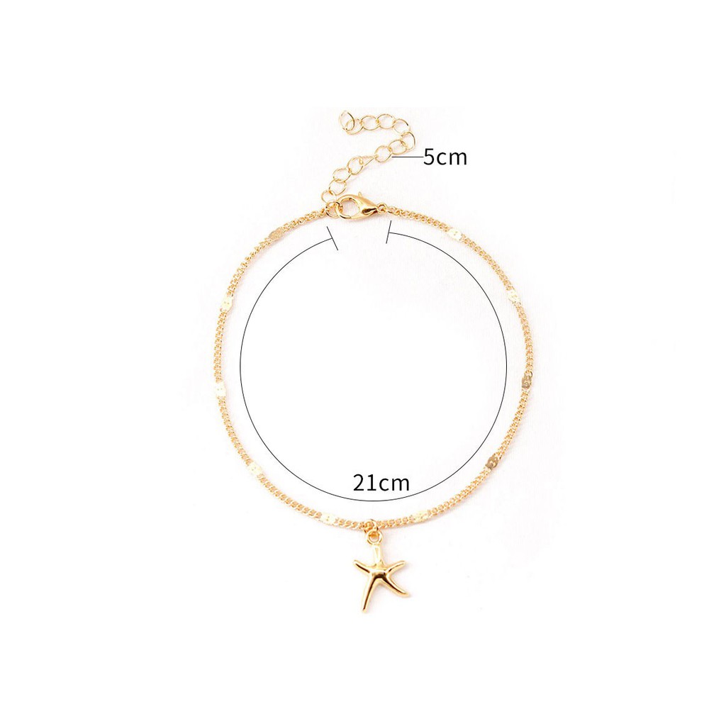 Lắc đeo chân ngôi sao, phụ kiên trang sức, Anklet LC001 - Filibra