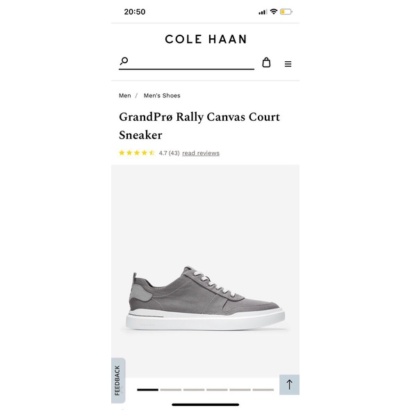 Giày Cole Haan GRANDPRO CANVAS chính hãng size 42