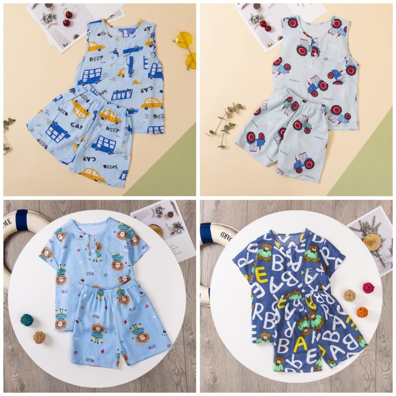 Bộ lanh Thái sát nách bé trai 1-7