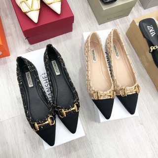 MV(ẢNH THẬT) Giày Bệt Khoá Đồng Chất Dạ Da Mềm Êm Chân Hàng Xịn Fullbox