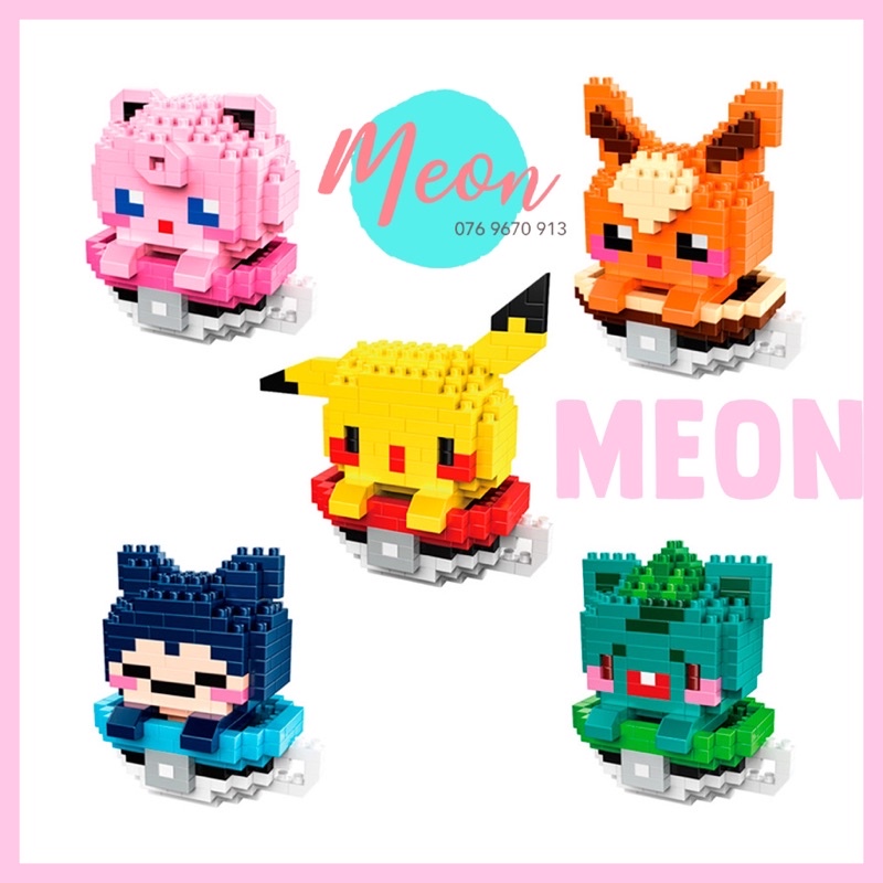 Miniblock xếp hình cute chibi pokemon - Lego chibi style