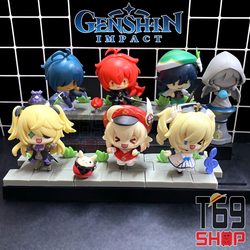 Set mô hình game Genshin Impact chibi cute (Bộ 7 cái)