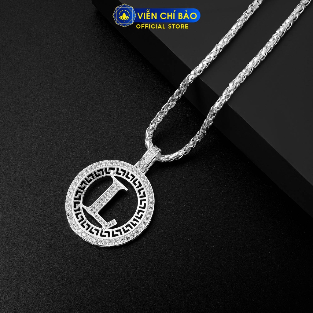 Mặt dây chuyền bạc nam chữ cái theo tên chất liệu bạc 925 thời trang phụ kiện trang sức nam Viễn Chí Bảo M300514
