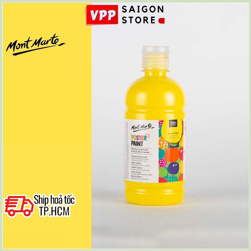 Màu Nước Poster Paint Mont Marte 500ml - Lemon Yellow - MPST0002