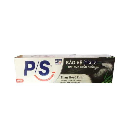 Kem đánh răng PS bảo vệ 123 than hoạt tính 180g