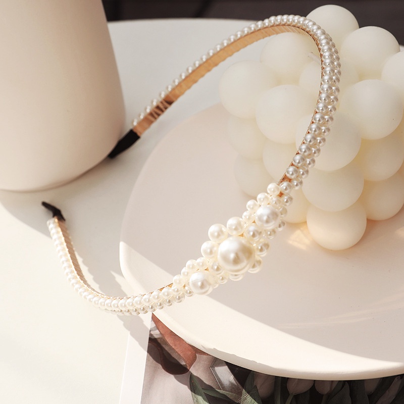 Băng đô đính hoa ngọc trai nhân tạo thời trang cho cô dâu