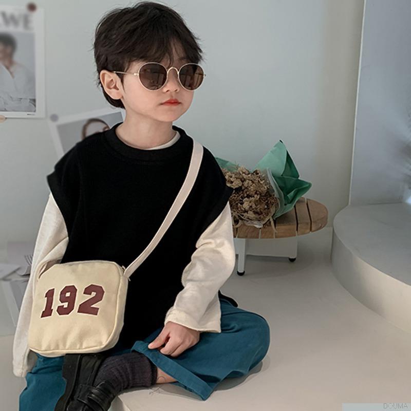 Túi đeo chéo in số phong cách Hàn Quốc thời trang cho bé trai