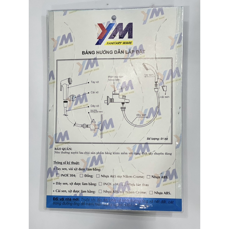 FREE SHIP Bộ vòi xịt vệ sinh Tăng Áp INOX Cao Cấp (hàng chính hãng )