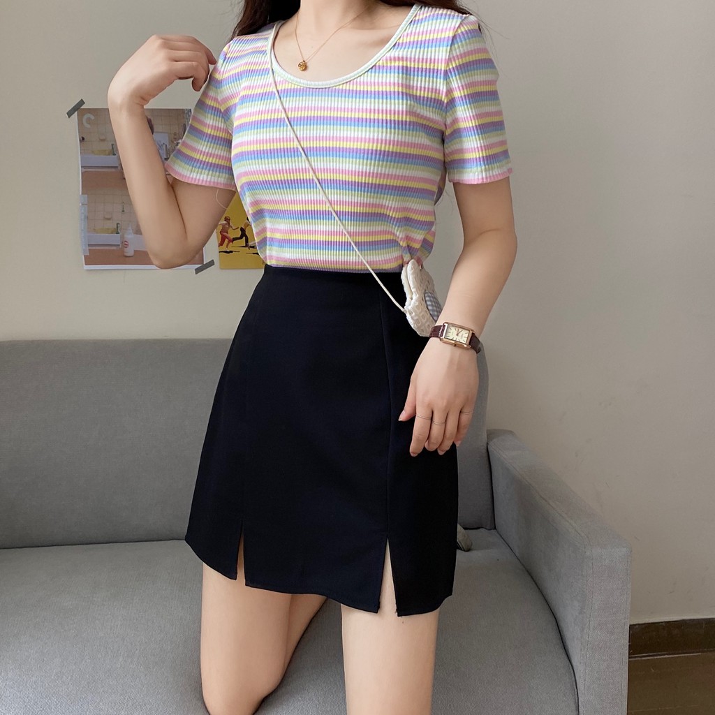 Xiaozhainv Chân Váy Nữ Lưng Cao Ôm Dáng Phong Cách Hàn Quốc | BigBuy360 - bigbuy360.vn