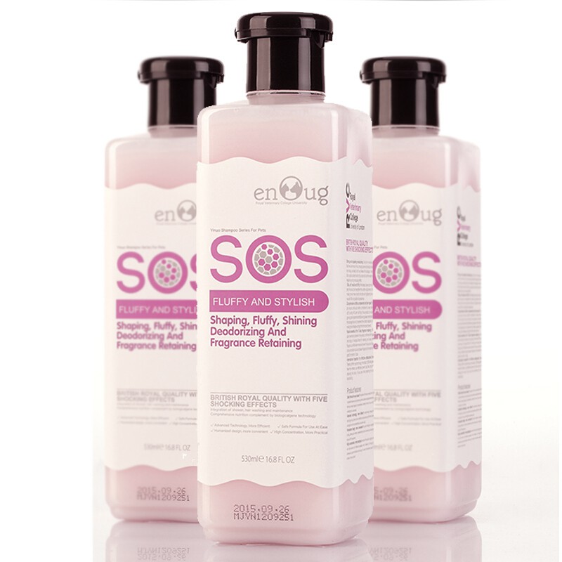 Sữa Tắm SOS Fluffy Stylish Làm Phồng &amp; Bóng Mượt Lông Cho Chó Mèo (530ml)