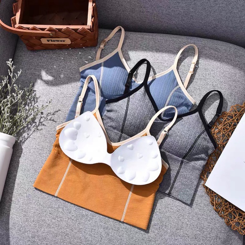 Áo Bra Tập Gym Nâng ngực Thun Gân Cho Nữ Nhiều Màu Thể Thao Siêu Hot gân tăm đẹp DK7T202