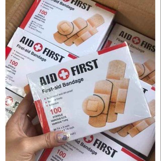 Băng gâu y tế hộp 100 miếng - băng gạc y tế dán vết thương