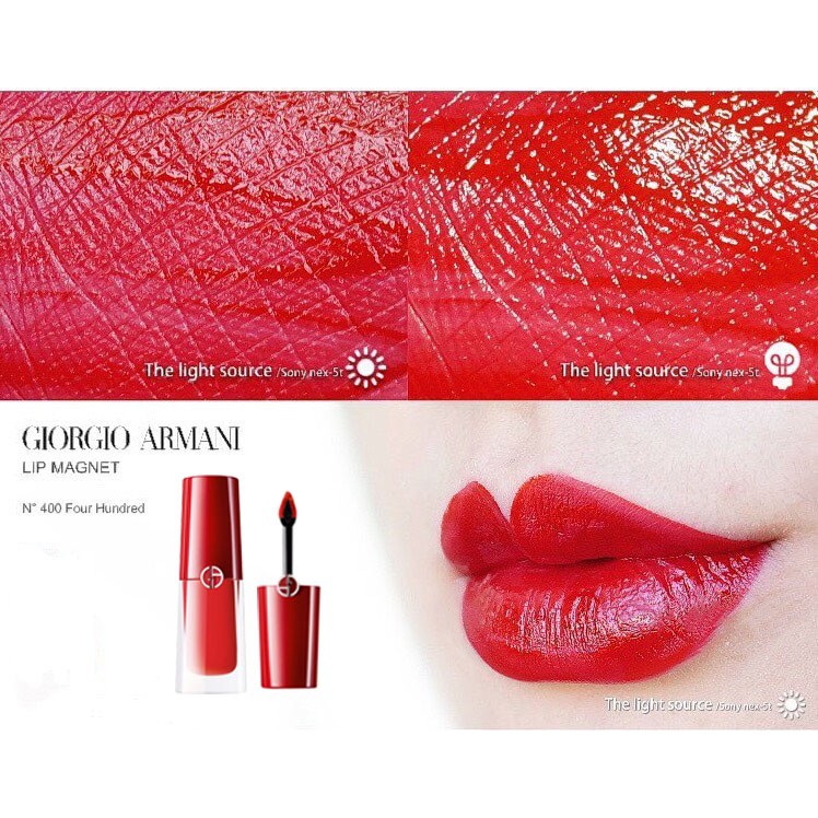Son Giorgio Armani Lip Magnet Liquid Lipstick Mini Màu 400 đỏ cổ điển | BigBuy360 - bigbuy360.vn