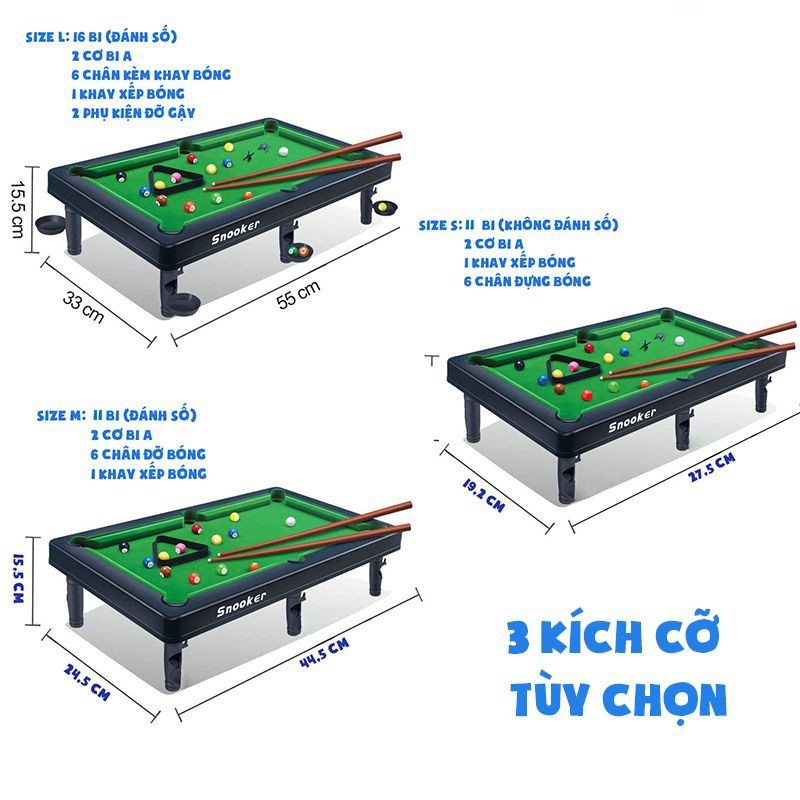 Bida Mini - Bàn Bi A Mini , Full Phụ Kiện, Mặt Bàn Nỉ Chuyên Dụng (Nowship HCM)