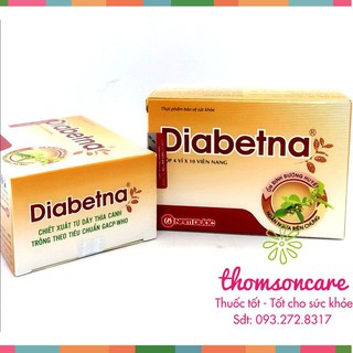 Diabetna từ dây thìa canh - hỗ trợ giảm đường huyết - Hộp 40 viên