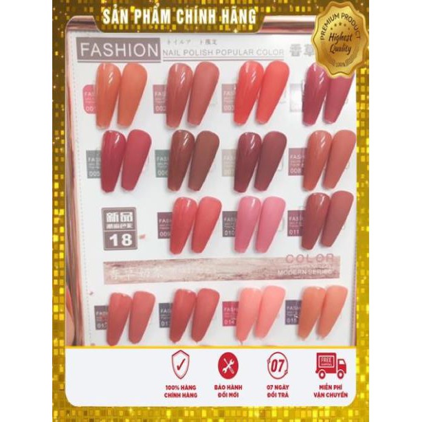 Sơn gel nhũ giả bột set 18 màu sơn móng