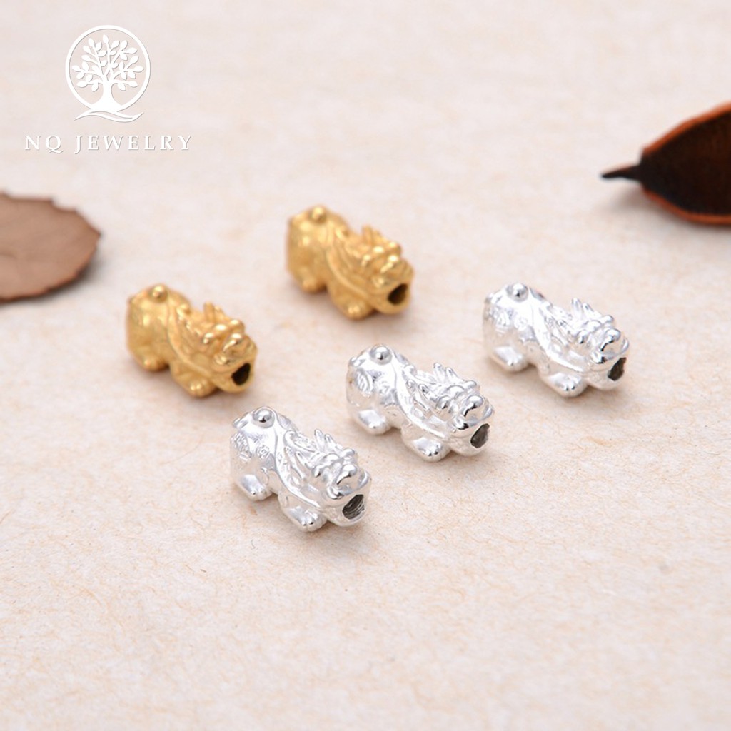 Charm bạc tỳ hưu xỏ ngang - NQ Jewelry