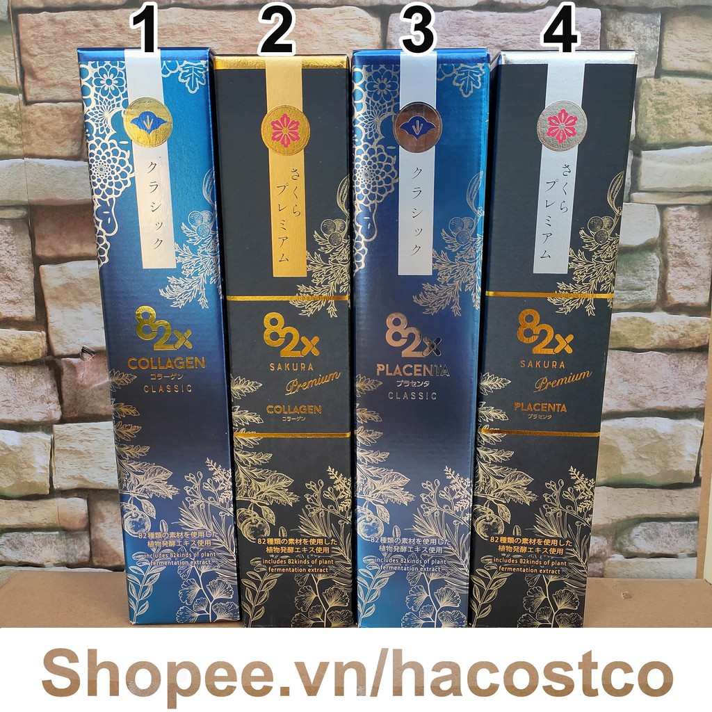 Chai 500ml - Nước uống Collagen 82x 120000 , Nhau thai heo Placenta 82x 450000  Classic , Sakura Premium -