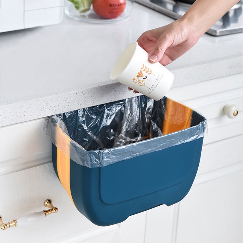 Thùng rác gấp gọn gài cánh tủ bếp (25*17*15cm）Thùng Rác Thông Minh Gấp Gọn Treo Tủ Bếp,-YYK-3