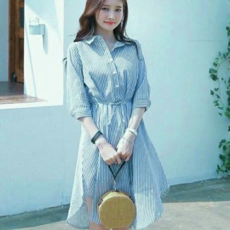 Đầm thời trang công sở, dạo phố sọc tâm | BigBuy360 - bigbuy360.vn