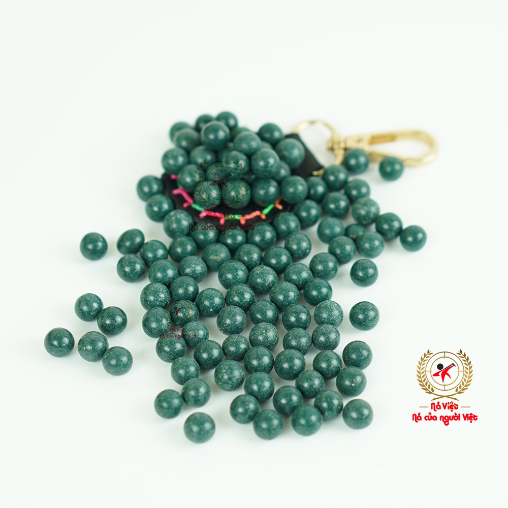 Bi đất sét bắn ná cao su màu xanh ngọc ngẫu nhiên 8-9mm mã 1kg hoặc 0.5kg cho anh em