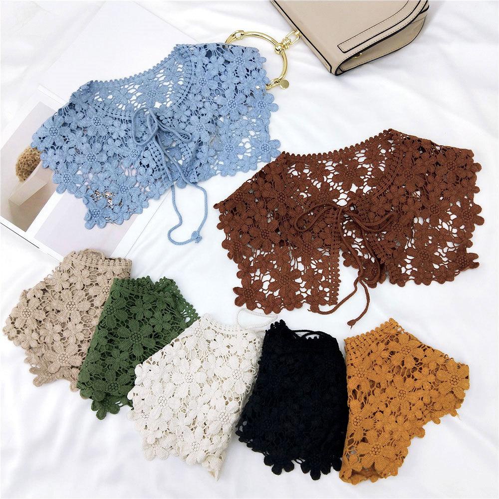 Cổ Áo Sơ Mi Giả Bằng Cotton Thêu Họa Tiết Thời Trang Cho Nữ