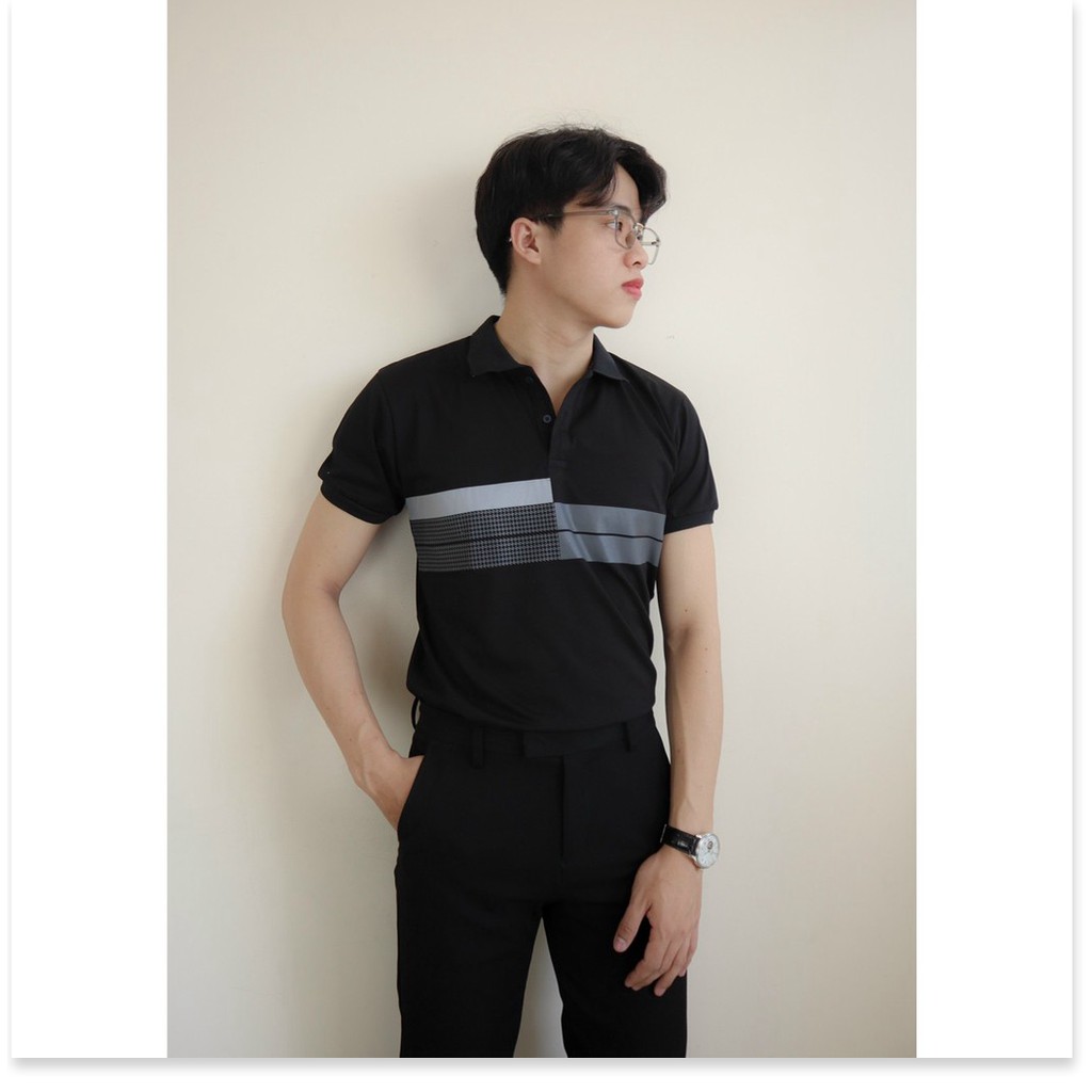 Áo thun cổ trụ ngắn tay tôn dáng chuẩn body KME FASHION