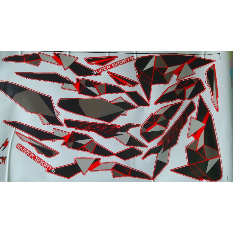 TEM RỜI HONDA VARIO ĐỘC LẠ ĐỎ ĐEN XÁM