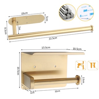 Giá đỡ khăn giấy bằng thép không gỉ 304 Kệ lưu trữ Giá đỡ khăn nhà bếp màu vàng Giá đỡ giấy vệ sinh