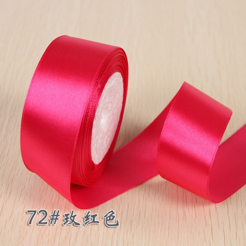 Cuộn Dây Ruy Băng Lụa Một Mặt Màu Trơn 40mm 25 Yards Dùng Gói Hoa / Làm Đồ Thủ Công