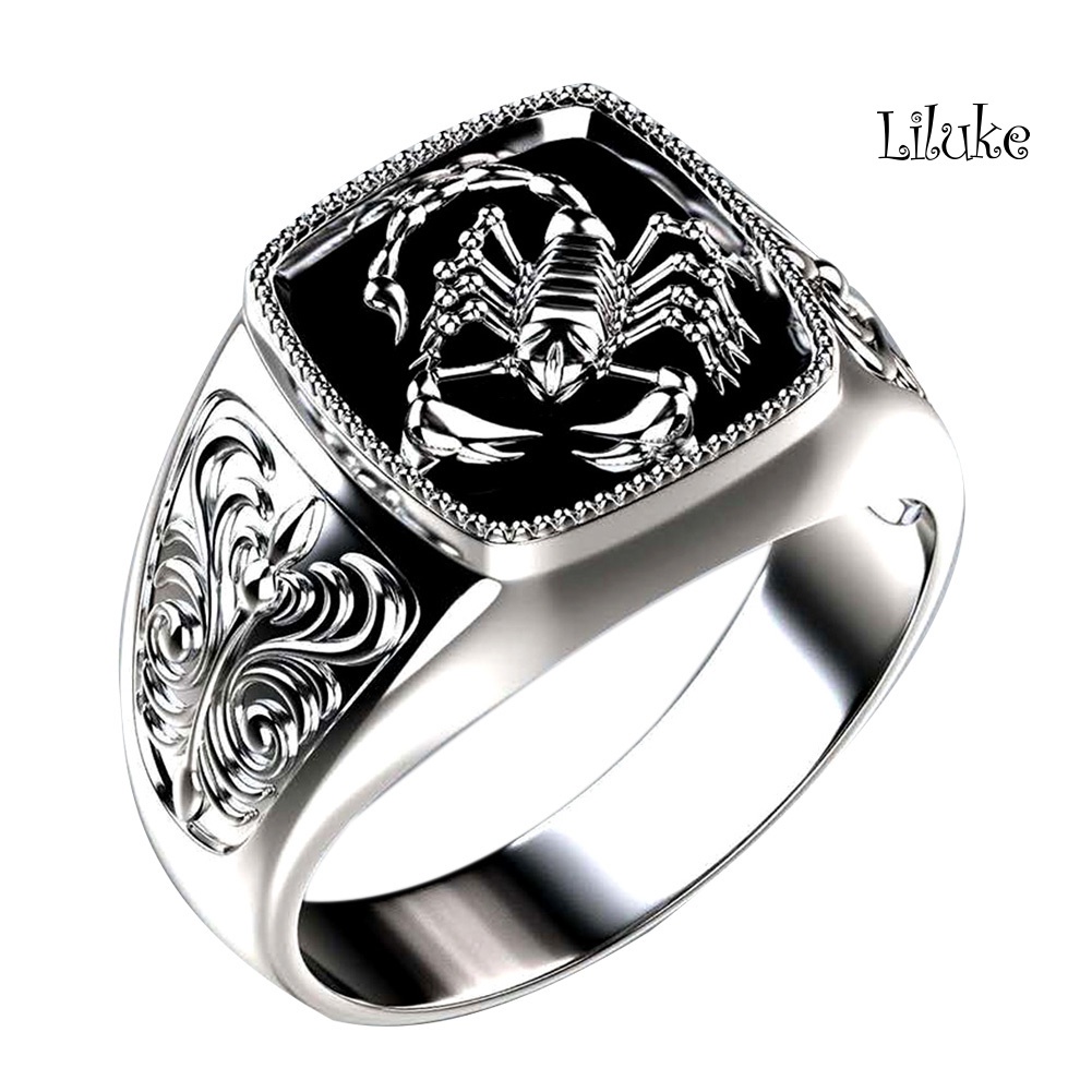 Nhẫn Hợp Kim Khắc Hình Bọ Cạp Độc Đáo Cá Tính Cho Nữ