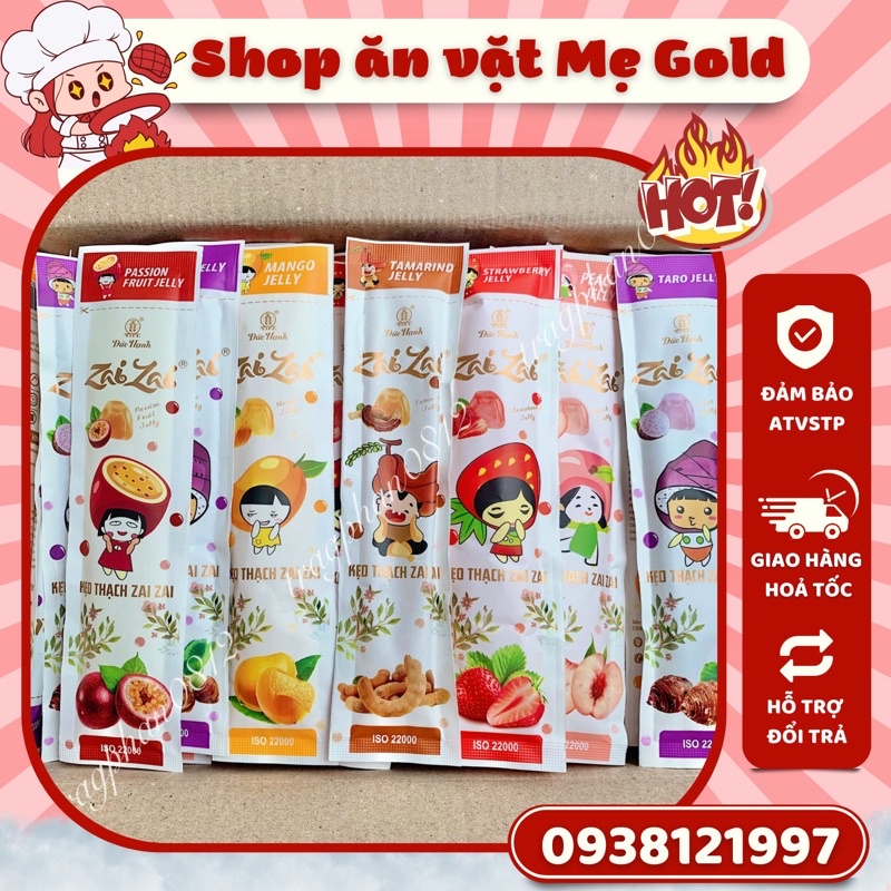 Kẹo thạch Zai zai Đức Hạnh vị trái cây phiên bản mới, dài khổng lồ