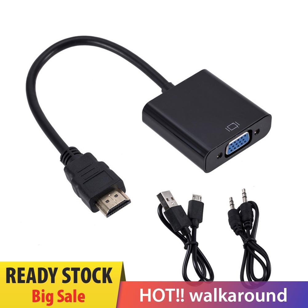 Bộ Chuyển Đổi Hdmi Sang Vga + Cáp Âm Thanh + Nguồn
