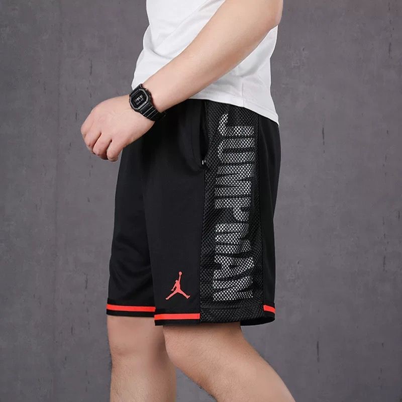 ◑❖✑Quần short AJ lửng nam Trapeze bóng rổ Lỏng quá đầu gối Huấn luyện thể dục số 23 chạy bãi biển năm điểm