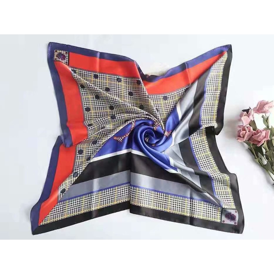 Khăn Choàng Lụa In Hình Vuông 70CM (27.5*27.5 Inches) WJ1026-53