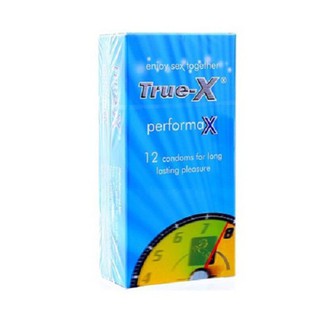 Bao cao su True-X performaX kéo dài thời gian(Hộp/12 cái)